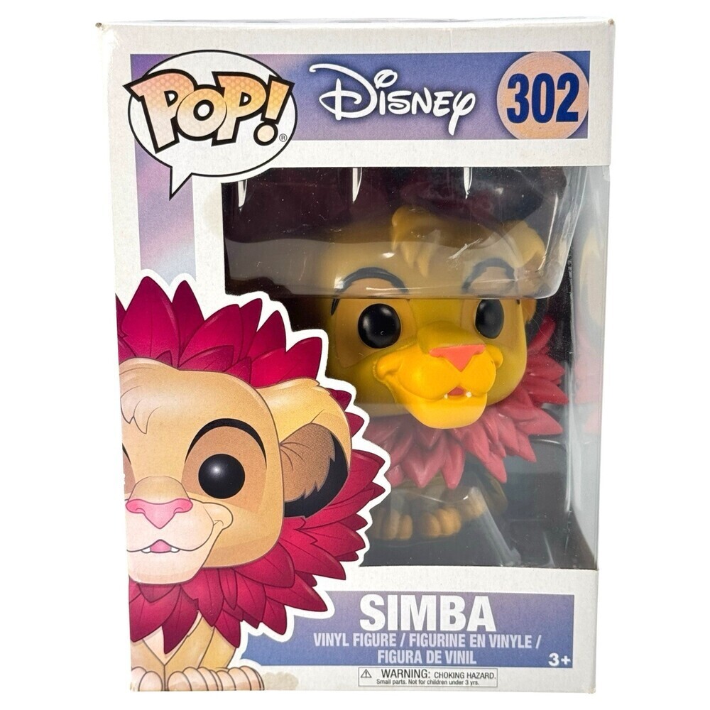 Funko POP! Simba #302 Gold Red Leaf Mane Disney Figure Lion King In Box